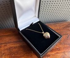 Gold Heart Locket Necklace