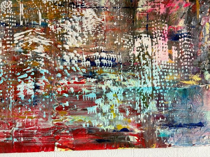 Original Art Original Cityscape in Abstract