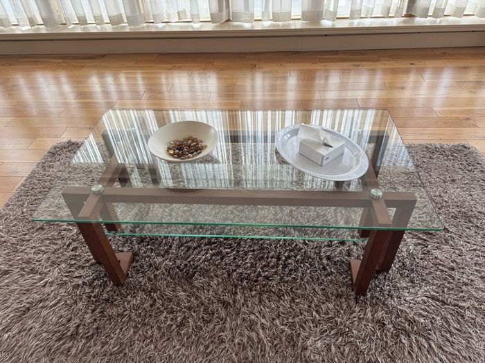 Glass Coffee Table 2 shelves