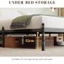 Metal King Size Bed Frame with Underbed Storage and Steel Slat Support - Easy Assembly, Noise Free - 35.5cm High Image 6