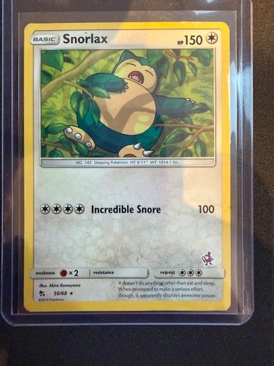Set of 2 Pokemon card snorlax 50/68 2019