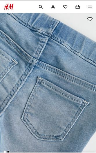 H&M girls denim jeggings light wash aged 2-3 EUC