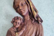 WOOD CARVED Italian Wall Madonna and Child Vintage Catholic Religious Wall Art Mary and Jesus Midcentury