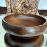 Vintage French Hand Carved Round Lidded Wooden Box Jewellery Box Image 4