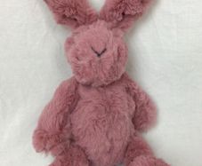Gotz Small 8 " dusky pink plush bunny rabbit collectible