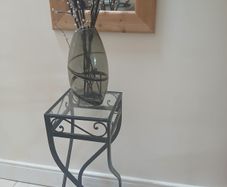Glass Top Corner Table