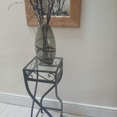 Glass Top Corner Table