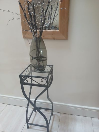 Glass Top Corner Table