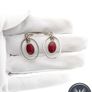 925 Vintage Sterling Silver Red Jasper Earrings Image 5
