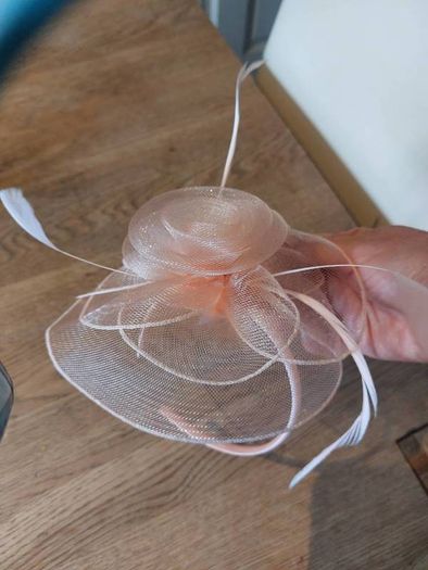 Peach Fascinator