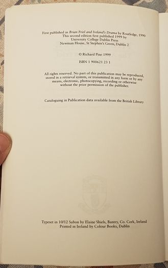 The Diviner: The Art Of Brian Friel by Richard Pine