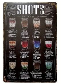 Shots Menu : Metal Sign
