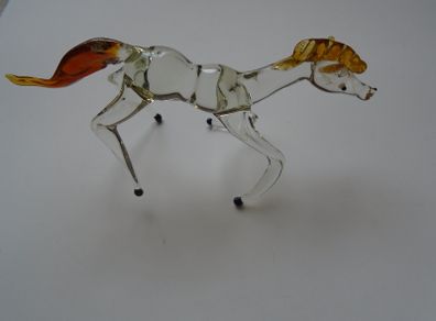 Glass horse figurine, Ornament, Glass ornament, Home decor,
