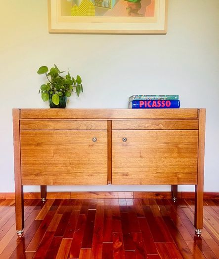 Solid Teak Mid Century Office Credenza/Sideboard high quality