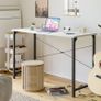 Computer Desk 80x40 cm Home Office Laptop Desk Study Writing Table, Modern Simple Style, White Image 5