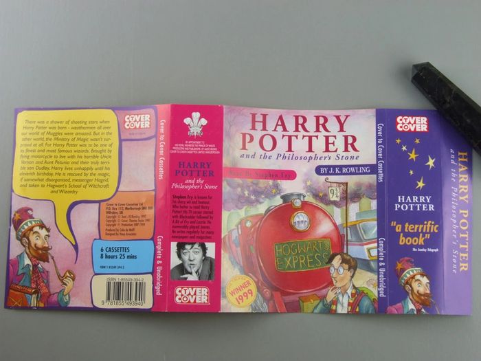 Harry Potter and the Philosopher's Stone audiobook read by Stephen Fry 6 cassette tapes