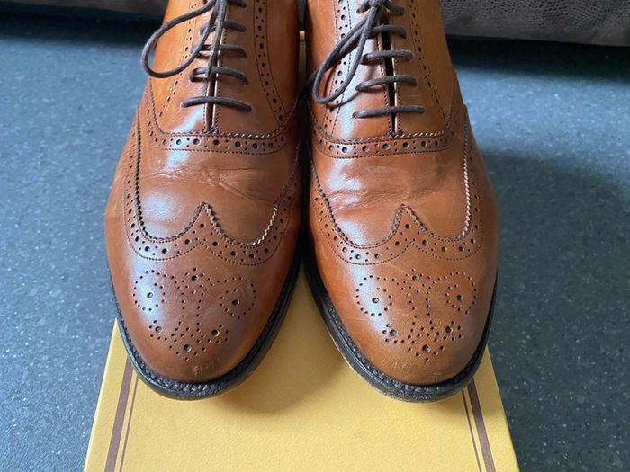 Barker England Windsor Collection Brown Leather Brogues Size UK8,5 Cedar Calf