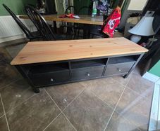 Ikea Hemnes Tv Unit/bench, Black-brown