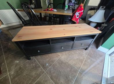 Ikea Hemnes Tv Unit/bench, Black-brown