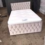Double grey divan beds with footboards Image 5