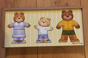 Wooden Melissa &amp; Doug Dress a Bear Toy
