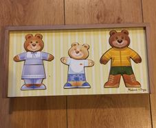 Wooden Melissa & Doug Dress a Bear Toy