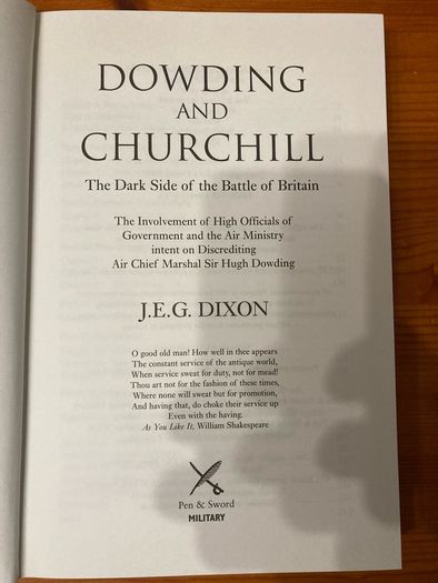 War book: 'Dowding & Churchill.The Dark Side Of The Battle Of Britain'