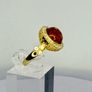 Amber & Cubic Zirconia Ring Image 4