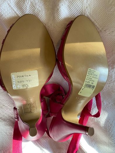 Dune pink lace up shoes