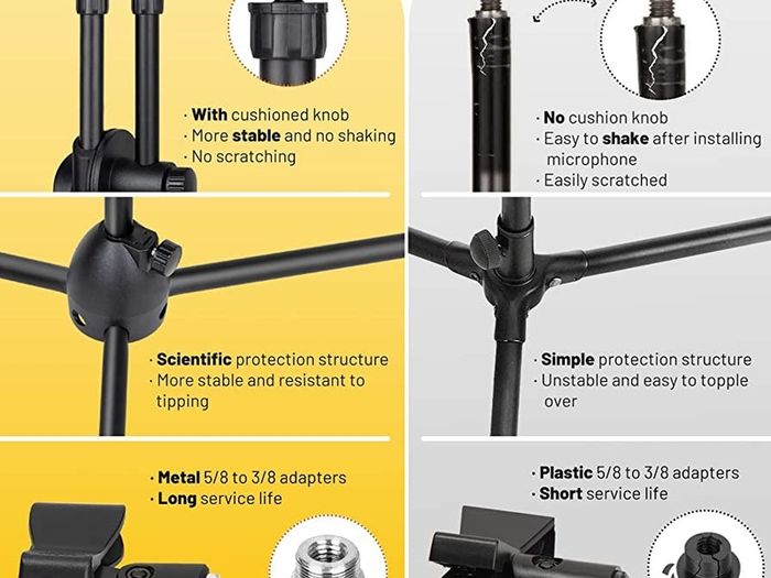 Tripod Boom Sheet Microphone Stand Universal Metal Gooseneck Mic Stand, for Performance Singing Speech Wedding Stage and Outdoor (FREE POSTAGE)
