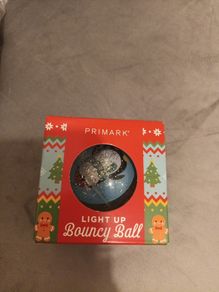 Light up Christmas glitter bouncy ball toy