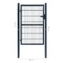 2D Fence Gate (Single) Anthracite Grey 106 x 190 cm Image 7