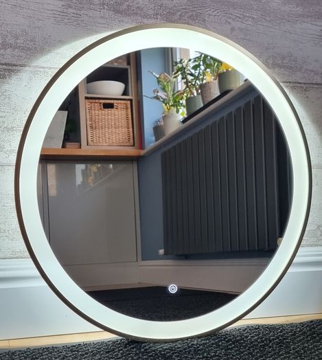 LED Bathroom Mirror Gold Frame Antifog