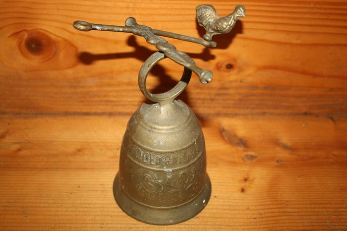 Vintage Brass Bell  Monastery Church Qui Me Tangit