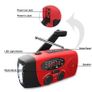BRAND NEW 3 LED Lights Flashlight Hand Crank Radio 1000mAh Power Bank USB Charger Portable Solar Radio AM/FM NOAA Weather Radio Image 4