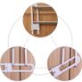 6 Pcs Sliding Cabinet Locks Reusable U-Shaped Child Cabinet Locks Easy to Use U Shaped Baby Safety Locks for Bathroom Storage Door Kitchen Image 7