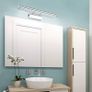 FREE SHIPPING Bathroom Light Fixtures Over Mirror Led Light Fixtures for Bathroom Above Mirror Wall Lights with Switch Adjustable Angle Stainless Steel Cool White Image 3