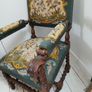 2 Antique Oak Tapestry Chairs Image 2