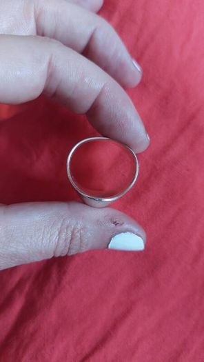 Huge vintage shield ring sterling silver