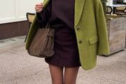 Fab Olive Green River Island Studio Faux Brushed Wool Jacket
