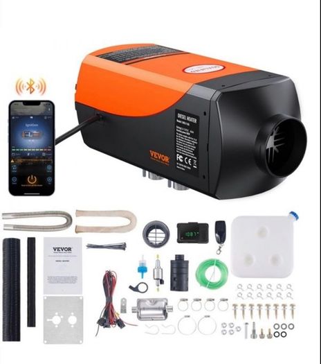 Bluetooth App Control Diesel Air Heater, 12V 5-8KW Diesel Heater with Automatic Altitude Adjustment, Remote Control and LCD, Diesel Parking Heater for RV Trailer Camper Van Boat