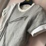 Kenzo grey & white short sleeved jumper with the iconic K logo on the front girls age 12 Image 4