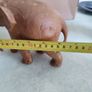 hand carved wood animal elephant vintage carved figurine African animal elephant large carved statue elephant Image 2