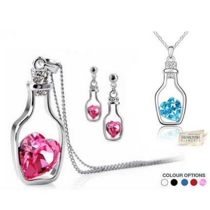 Swarovski Crystal Pendant Silver Necklace