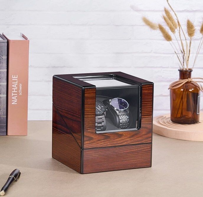 Automatic 2 Watch Winder With Led Backlight Watch Rotator With Super ...