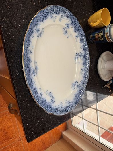 2 Large Vintage Serving Platters Booths Canterbury & Floral