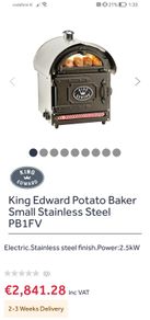 commercial baked potato oven only 6months old so like new as seen in pic whst paid for so looking for 1800 ono