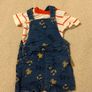 Disney Mickey Mouse Denim dungaree,s and top set Image 2