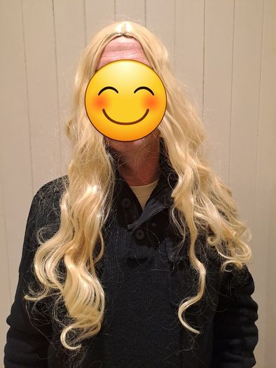 Long blond curly hair Wig