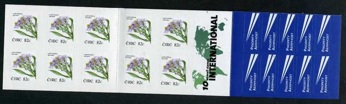2009 Ireland Wild Flowers (82c) Sea Aster Definitive Stamp Booklet Mint Never Hinged (MNH). Hibernian HB161.